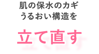 うるおい構造を立て直す
