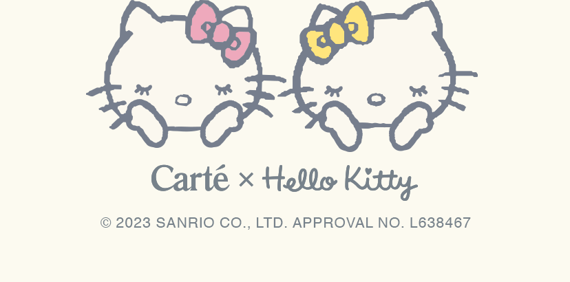 Carté x Hello Kitty © 2023 SANRIO CO., LTD. APPROVAL NO. L638467