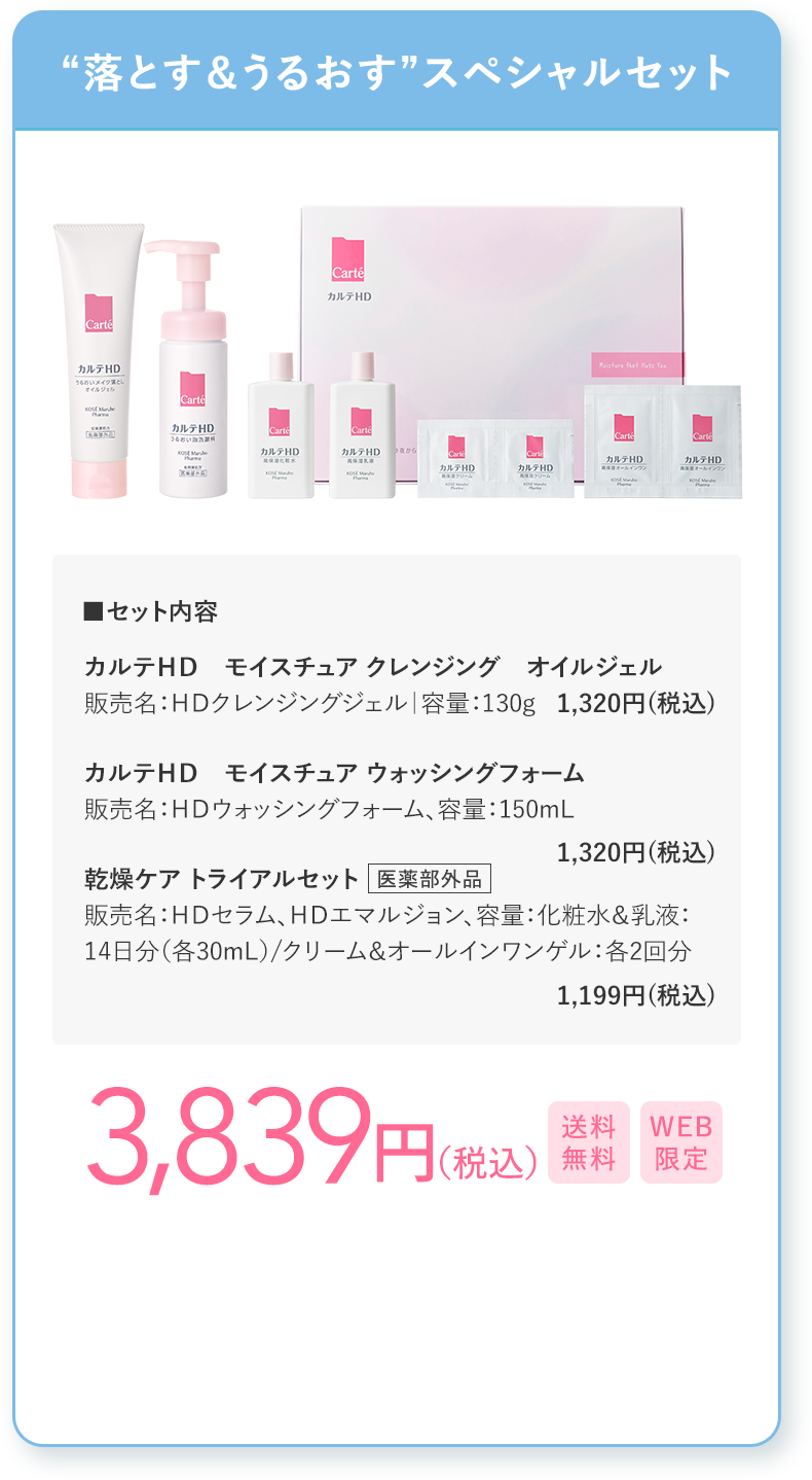 “落とす＆うるおす”スペシャルセット
